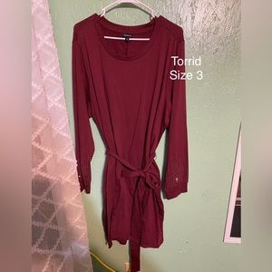 Long sleeved torrid dress size 3